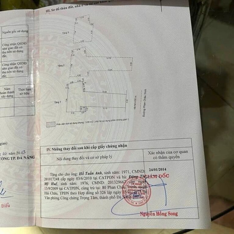 Bán nhà 3 tầng MT Phan Châu Trinh-Diện tích 103m2-Khu trung tâm Hải Châu Đà NẴNG